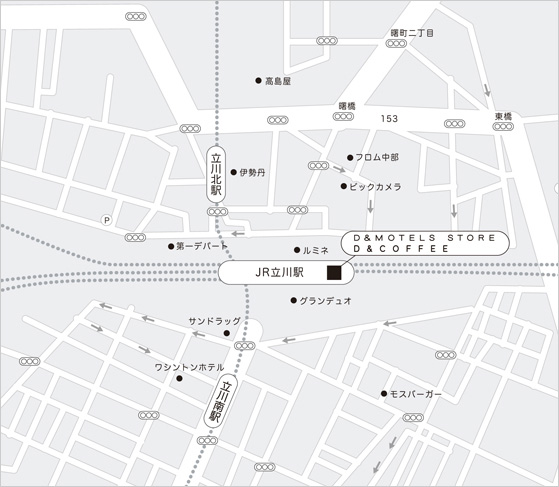 ecute立川店地図